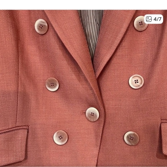 Veronica Beard Pink Double-Breasted Blazer - Picture 4 of 7